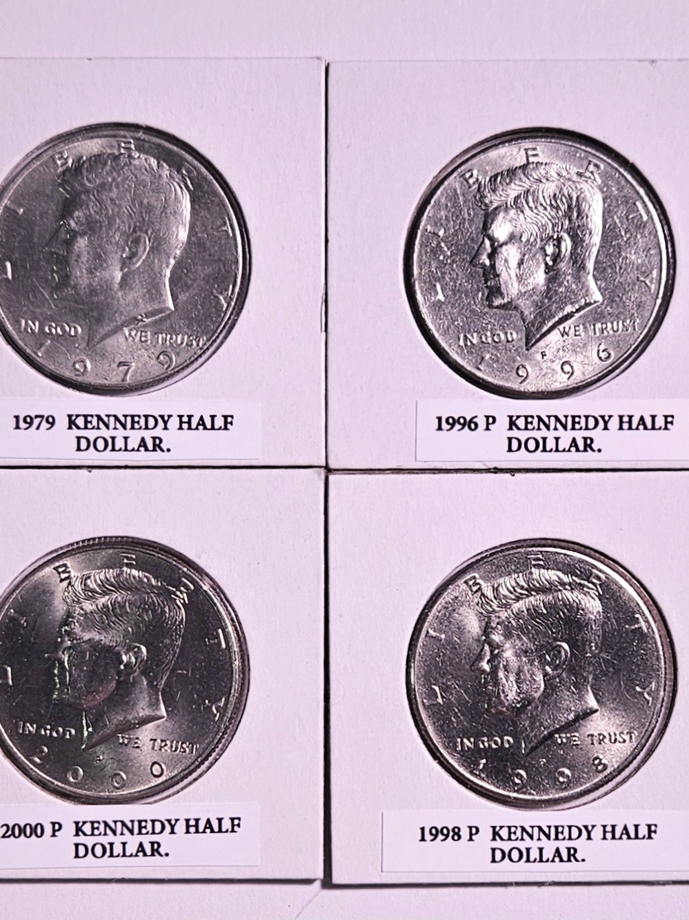 4 Kennedy Half Dollars